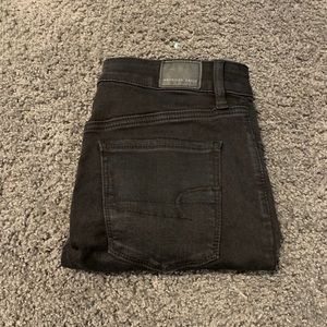 Black american eagle non ripped jeans